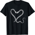 Heart Reptile Wild Pet Lover Valentines Day Gift Snake T-Shirt