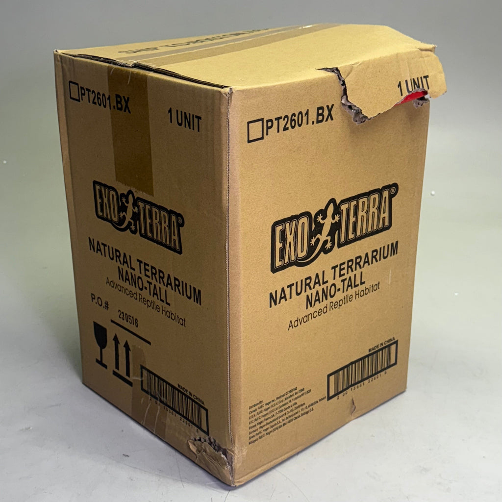 EXO-TERRA Natural Terrarium Advanced Reptile Habitat Sz 8" x 8" x 12" PT2601.BX