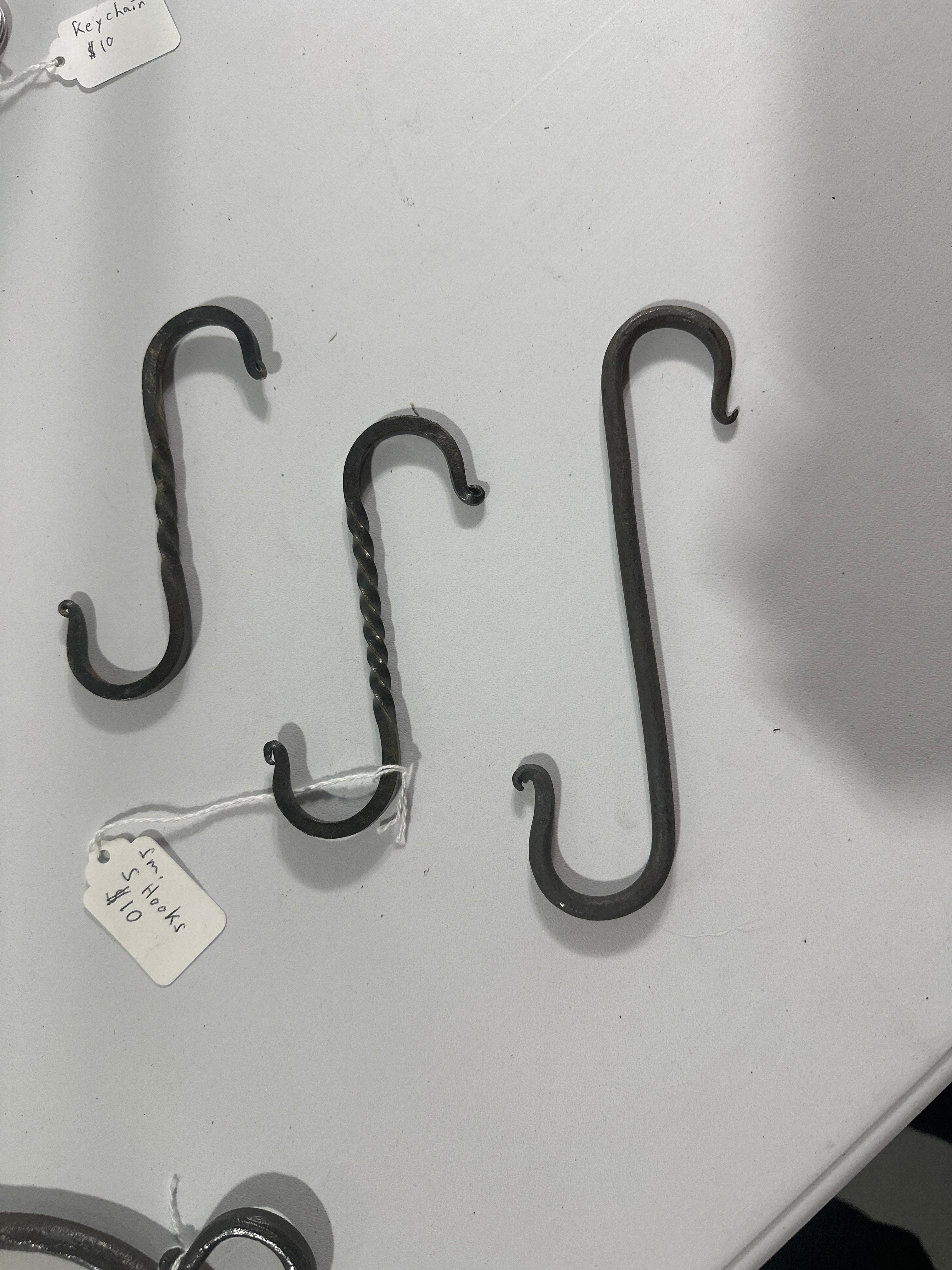 Hand forged S hooks