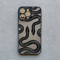 Luxurious Black Gold Snake Phone Case for IPhone 16 Plus 15 14 13 12 11 Pro Max Mini X XR Unique Dragon Shockproof Back Cover