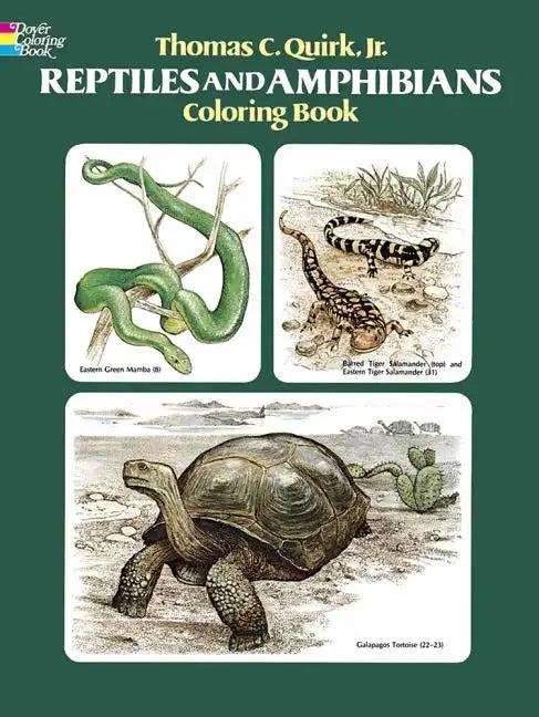 Reptiles and Amphibians Coloring Book - Paperback